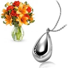 Breil Steel Rain + Flowers Necklace (Curated)